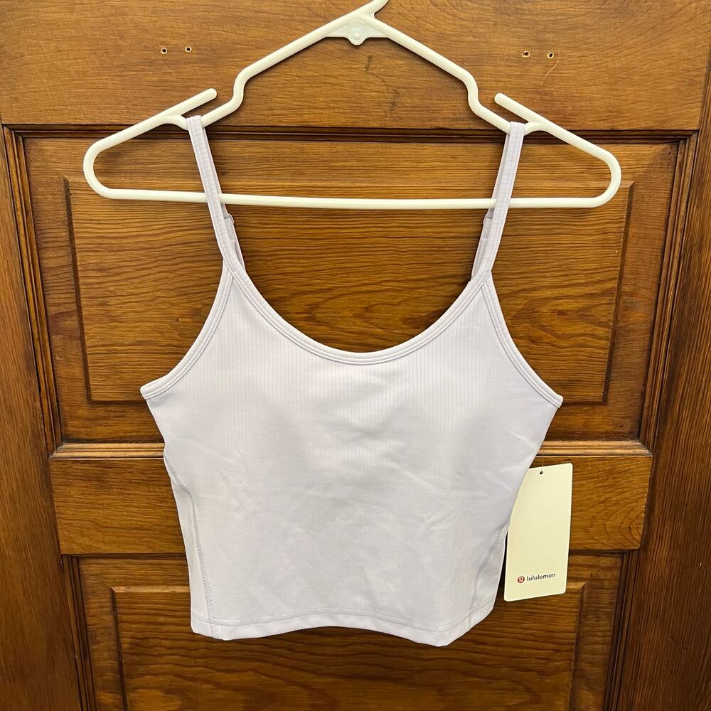 Lululemon Wunder Train U-Neck Ribbed Tank Top A/B Cup Lavender Frost sz 6 NWT's - Picture 3 of 12